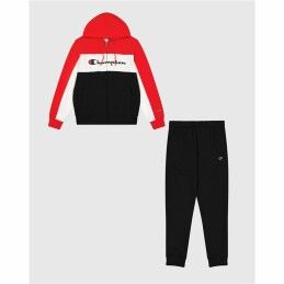 Champion|Fato de Treino para Adultos Champion Champion Full Zip Suit Preto Vermelho Homem