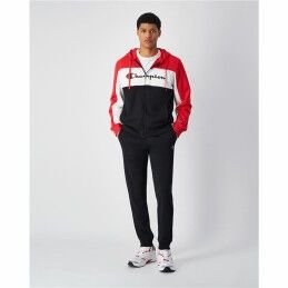 Champion|Fato de Treino para Adultos Champion Champion Full Zip Suit Preto Vermelho Homem