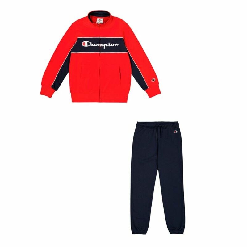 Champion|Fato de Treino Infantil Champion Full Zip Suit Vermelho Champion|Fato de Treino Infantil Champion Full Zip Suit Vermelho
