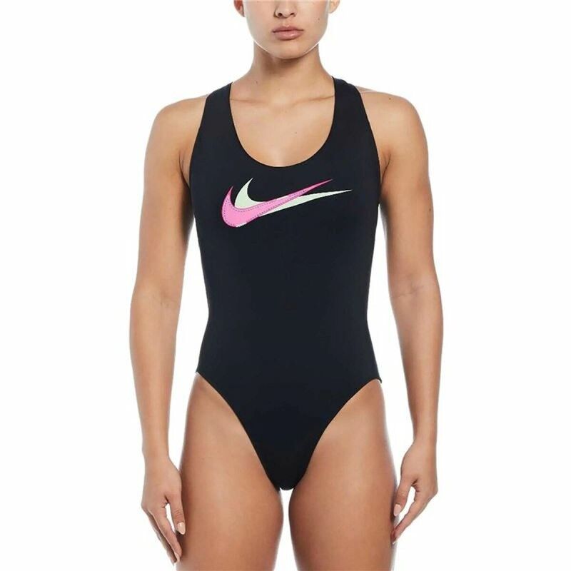 Nike|Fato de Banho Mulher Nike Multi Logo Preto Nike|Fato de Banho Mulher Nike Multi Logo Preto