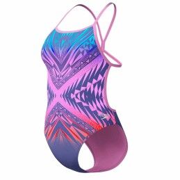 Speedo|Fato de Banho Mulher Speedo Digital Vback Multicolor Cor de Rosa