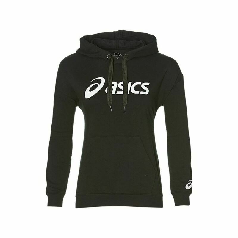 Asics|Polar com Capuz Mulher Asics Big Preto Asics|Polar com Capuz Mulher Asics Big Preto