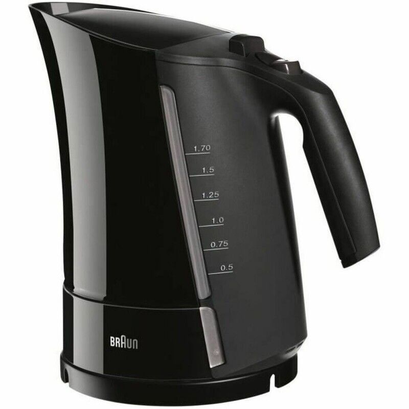 Braun|Chaleira de Água Elétrica com Luz LED Braun WK300 Preto Plástico 2200 W 1,7 L 2200 W Braun|Chaleira de Água Elétrica com Luz LED Braun WK300 Preto Plástico 2200 W 1,7 L 2200 W