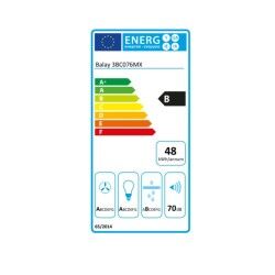 Balay|Extrator Convencional Balay 3BC076MX 75 cm 590 m3/h 70 dB 220W Aço