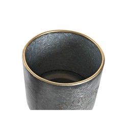 Conjunto de Vasos DKD Home Decor Preto Cinzento Metalizado Metal Loft 25 x 25 x 46 cm