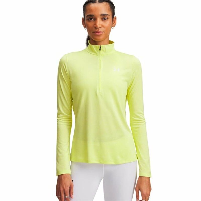 Under Armour|Camisola de Manga Comprida de Mulher Under Armour Tech 1/2 Zip Amarelo