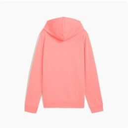Puma|Camisola com Capuz Menina Puma Puma Essentials Script Cor de Rosa Coral