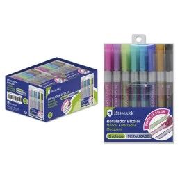 Bismark|Conjunto de Canetas de Feltro Bismark BICOLOR Multicolor 8 Peças (12 Unidades)