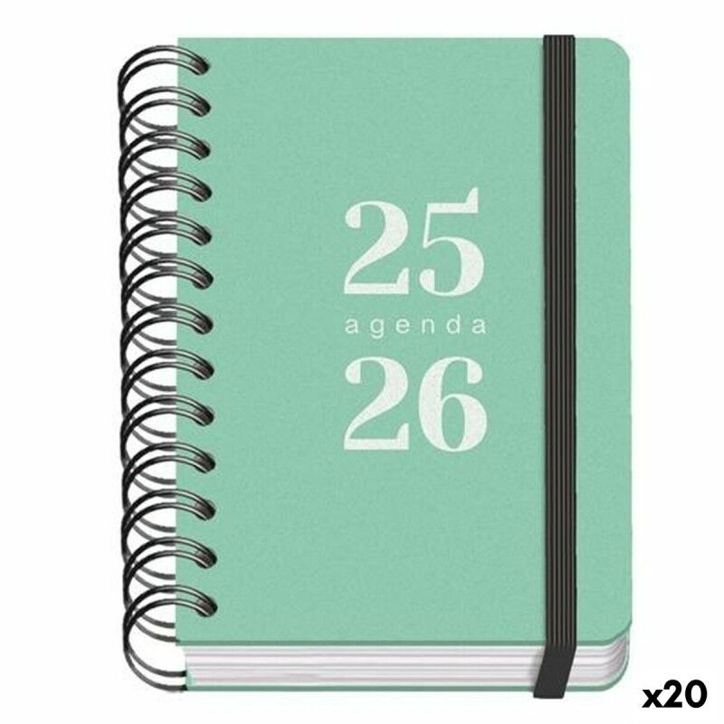 DOHE|Agenda DOHE GRAMMAR Verde A6 120 x 170 mm 2025-2026 (20 Unidades)