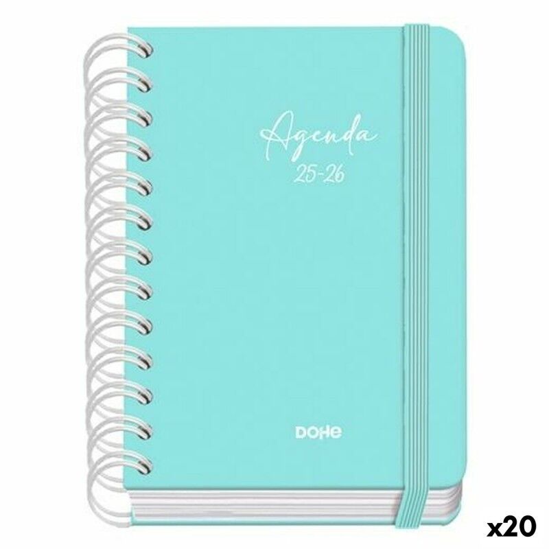 DOHE|Agenda DOHE SERENITY WIRE´O Verde A6 120 x 170 mm 2025-2026 (20 Unidades)