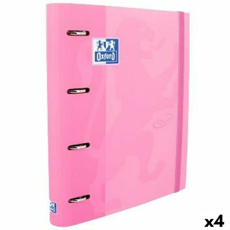 Oxford|Pasta com argolas Oxford TOUCH Cor de Rosa A4+ (4 Unidades) Oxford|Pasta com argolas Oxford TOUCH Cor de Rosa A4+ (4 Unidades)