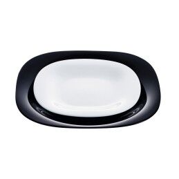 Luminarc|Louça Luminarc Carine N&b Branco Preto Vidro 19 Peças