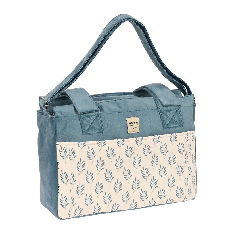 Safta|Bolsa para Troca de Fraldas Safta Leaves Turquesa (46 x 26 x 15 cm) Safta|Bolsa para Troca de Fraldas Safta Leaves Turquesa (46 x 26 x 15 cm)