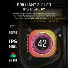 Corsair|Kit de refrigeração líquida Corsair iCUE LINK TITAN 360 RX LCD