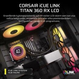 Corsair|Kit de refrigeração líquida Corsair iCUE LINK TITAN 360 RX LCD