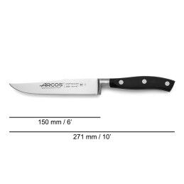 Arcos|Faca de Cozinha Arcos serie riviera Preto Aço 15 cm 6"