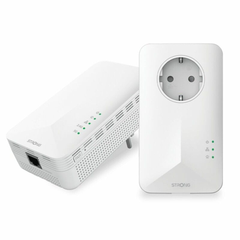 STRONG|Adaptador PLC STRONG POWERL1000WFDUOEUV2 Branco (2 Unidades) STRONG|Adaptador PLC STRONG POWERL1000WFDUOEUV2 Branco (2 Unidades)