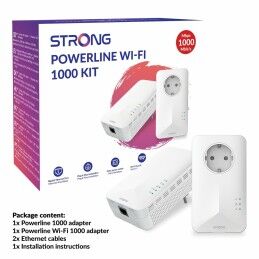 STRONG|Adaptador PLC STRONG POWERL1000WFDUOEUV2 Branco (2 Unidades)
