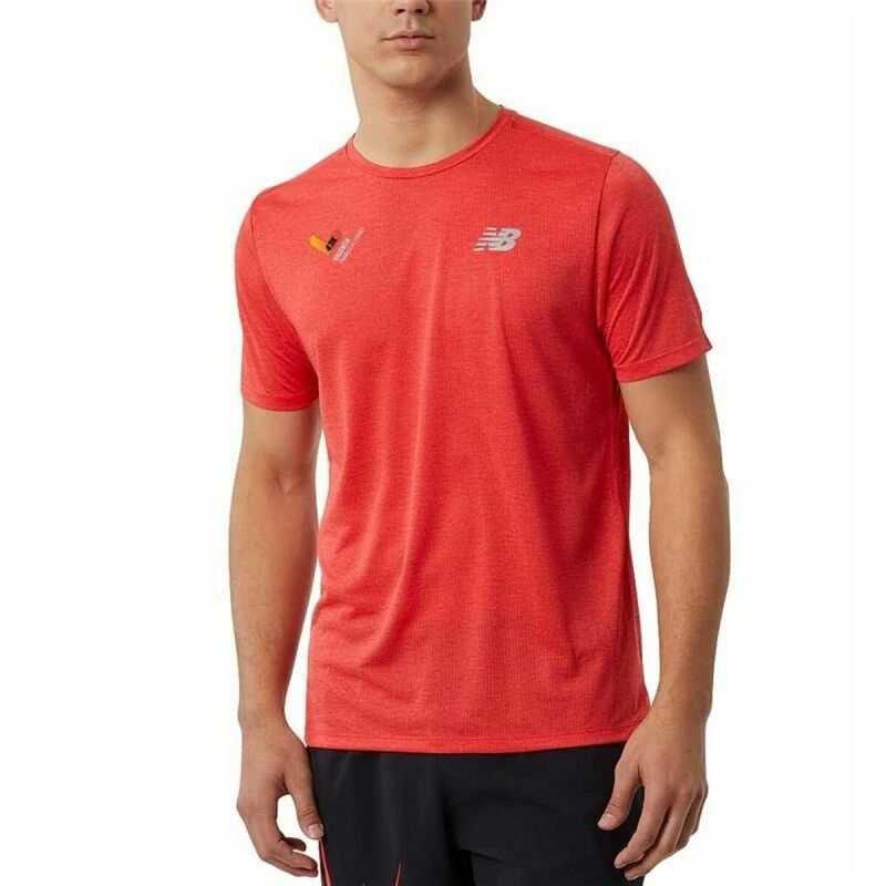 New Balance|T-Shirt de Desporto de Manga Curta New Balance Impact Run Laranja