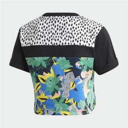 Camisola de Manga Curta Mulher Adidas Cropped Preto (42)