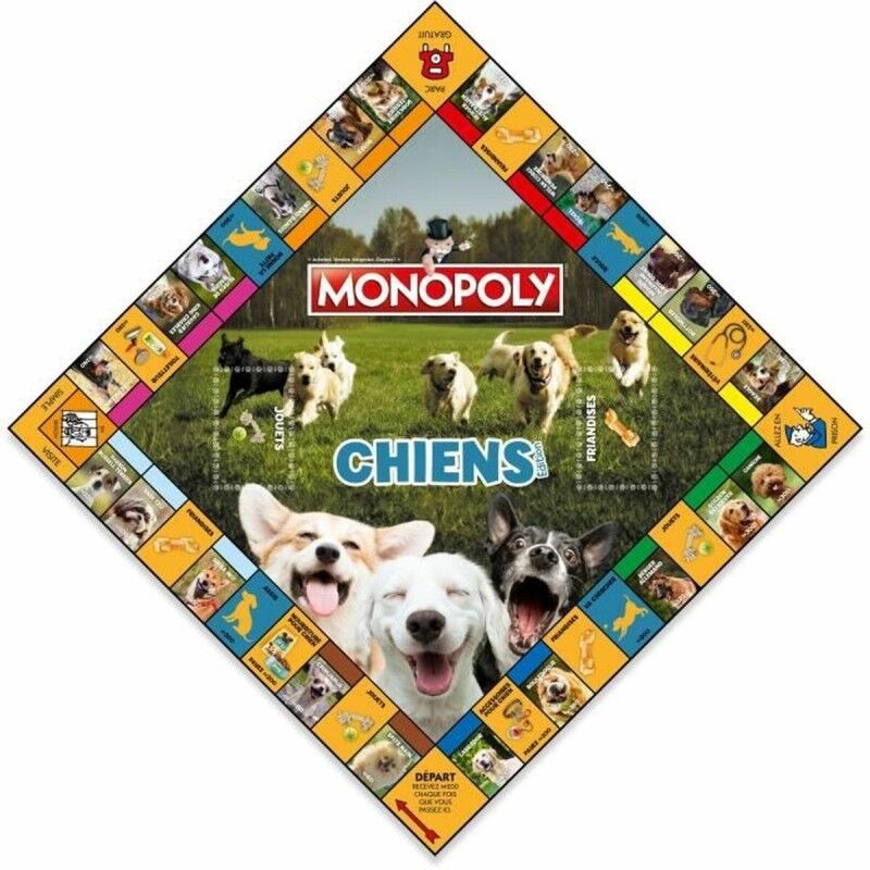 Winning Moves|Jogo de Mesa Winning Moves Monopoly Chiens
