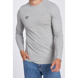 Camisola de Manga Comprida Homem Umbro SMALL LOGO LS TEE 65775U B43 Cinzento