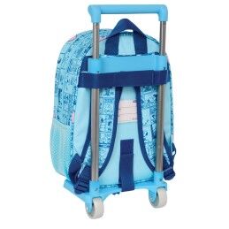 Snoopy|Mochila Escolar com Rodas Snoopy Love Azul 26 x 11 x 67 cm 26 x 34 x 11 cm
