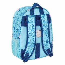 Snoopy|Mochila Escolar Snoopy Love Azul Claro 26 x 34 x 11 cm