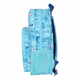 Snoopy|Mochila Escolar Snoopy Love Azul Claro 26 x 34 x 11 cm