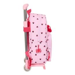 Minnie Mouse|Mochila Escolar com Rodas Minnie Mouse Naive Cor de Rosa 28 x 34 x 10 cm