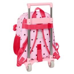 Minnie Mouse|Mochila Escolar com Rodas Minnie Mouse Naive Cor de Rosa 28 x 34 x 10 cm