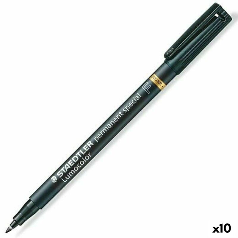 Staedtler|Rotulador permanente Staedtler Lumocolor Special F Preto (10 Unidades) Staedtler|Rotulador permanente Staedtler Lumocolor Special F Preto (10 Unidades)
