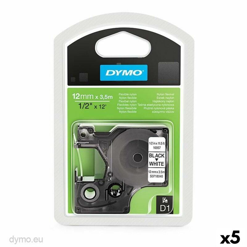 Dymo|Fita de transferência térmica Dymo Branco Preto 12 x 3,5 mm (5 Unidades) Dymo|Fita de transferência térmica Dymo Branco Preto 12 x 3,5 mm (5 Unidades)