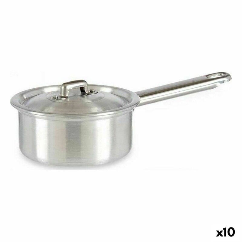 Kinvara|Tacho com Tampa Kinvara 100017 Prateado Alumínio Ø 12 cm 600 ml (10 Unidades)