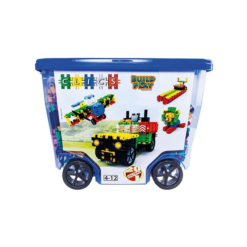 Clics|Jogo de Construção Clics CB606 Azul Multicolor 560 Peças Clics|Jogo de Construção Clics CB606 Azul Multicolor 560 Peças