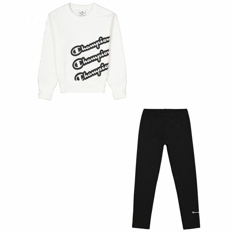 Champion|Fato de Treino Infantil Champion Branco/Preto Champion|Fato de Treino Infantil Champion Branco/Preto