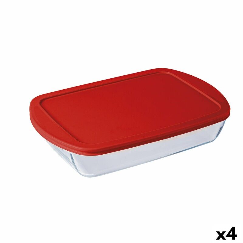 Ô Cuisine|Lancheira Retangular com Tampa Ô Cuisine Cook&store Ocu Transparente Vidro Silicone 4,5 L (4 Unidades) Ô Cuisine|Lancheira Retangular com Tampa Ô Cuisine Cook&store Ocu Transparente Vidro Silicone 4,5 L (4 Unidades)