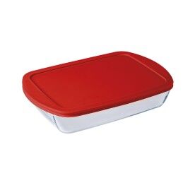 Ô Cuisine|Lancheira Retangular com Tampa Ô Cuisine Cook&store Ocu Transparente Vidro Silicone 4,5 L (4 Unidades)
