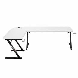 Huzaro|Mesa de Escritório Gaming Huzaro HZ-Hero 7.0 Branco Preto Fibra de carbono 154 x 72,5 x 117 cm