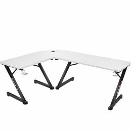 Huzaro|Mesa de Escritório Gaming Huzaro HZ-Hero 7.0 Branco Preto Fibra de carbono 154 x 72,5 x 117 cm
