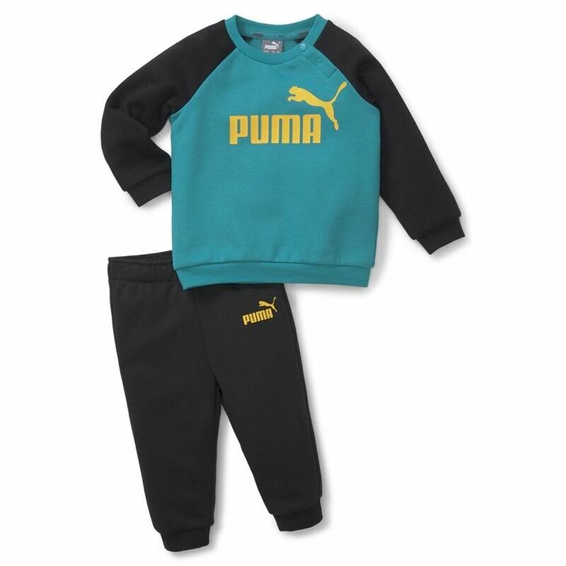 Puma|Fato de Treino para Bebé Puma Minicat Essentials Preto Azul Puma|Fato de Treino para Bebé Puma Minicat Essentials Preto Azul