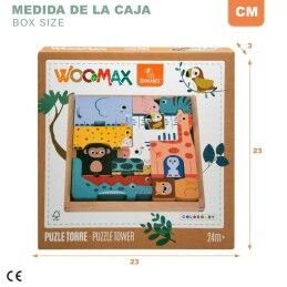 Woomax|Puzzle Infantil de Madeira Woomax (6 Unidades)