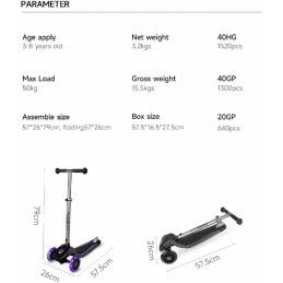 Ociotrends|Trotinete Ociotrends Eco Future Scooter Roxo 3 rodas