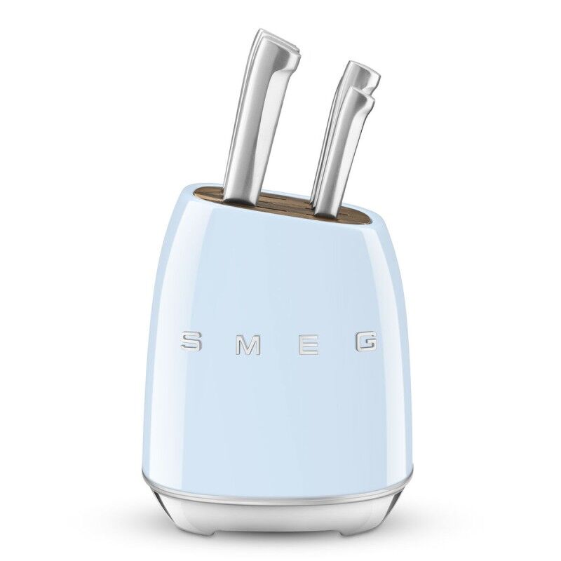 Smeg|Conjunto de Facas de Cozinha e Suporte Smeg KBSF02PB