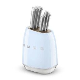 Smeg|Conjunto de Facas de Cozinha e Suporte Smeg KBSF02PB