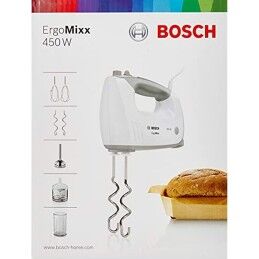 BOSCH|Batedora de Mão BOSCH MFQ36480 Branco Cinzento 450 W