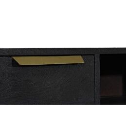 DKD Home Decor|Móvel de TV DKD Home Decor Preto Metal Dourado Madeira de mangueira (147 x 40 x 51 cm)