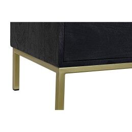 DKD Home Decor|Móvel de TV DKD Home Decor Preto Metal Dourado Madeira de mangueira (147 x 40 x 51 cm)
