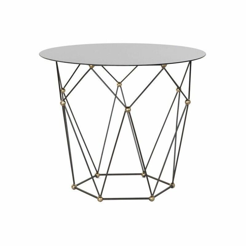 DKD Home Decor|Mesa de apoio DKD Home Decor Preto Metal Cristal Dourado (70 x 70 x 60 cm) DKD Home Decor|Mesa de apoio DKD Home Decor Preto Metal Cristal Dourado (70 x 70 x 60 cm)