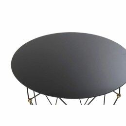 DKD Home Decor|Mesa de apoio DKD Home Decor Preto Metal Cristal Dourado (70 x 70 x 60 cm)
